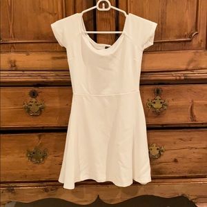 AQUA white a line dress